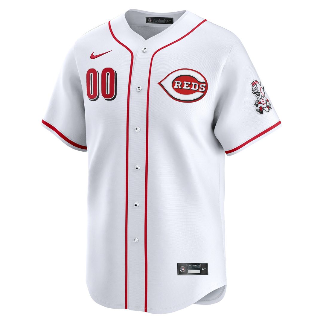 Cincinnati Reds Nike Home Limited Custom Jersey - White MLB Team Jersey Baseball Fan Apparel
