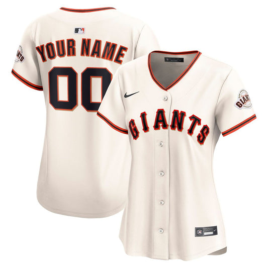San Francisco Giants Nike Women's Home Limited Custom Jersey - Cream MLB Team Jersey Baseball Fan Apparel