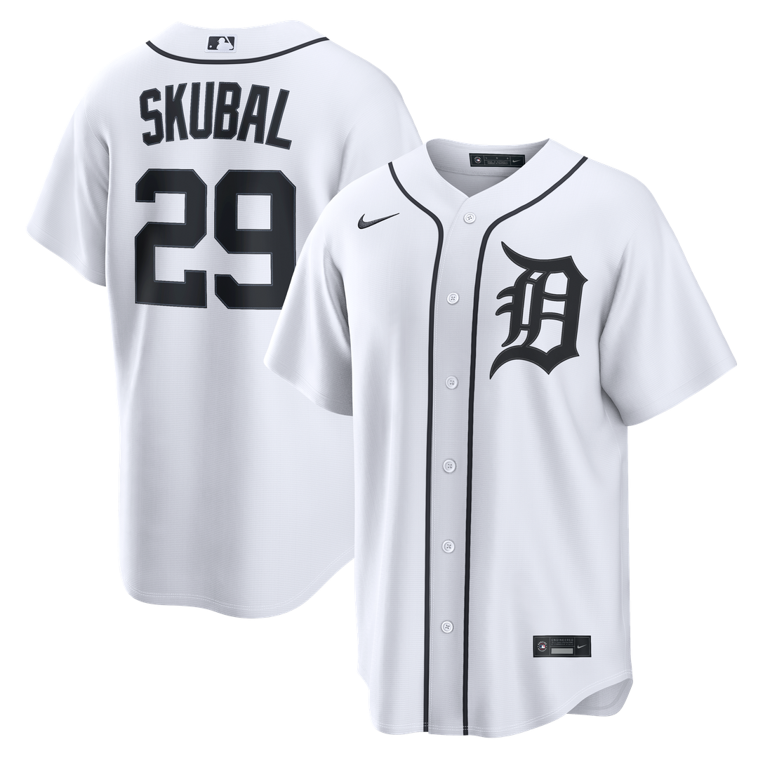Detroit Tigers Tarik Skubal Nike Home Replica Jersey - White MLB Team Jersey Baseball Fan Apparel