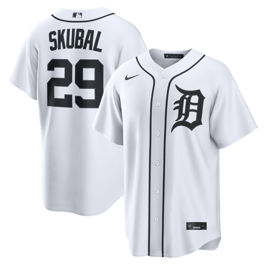 Detroit Tigers Tarik Skubal Nike Home Replica Jersey - White MLB Team Jersey Baseball Fan Apparel