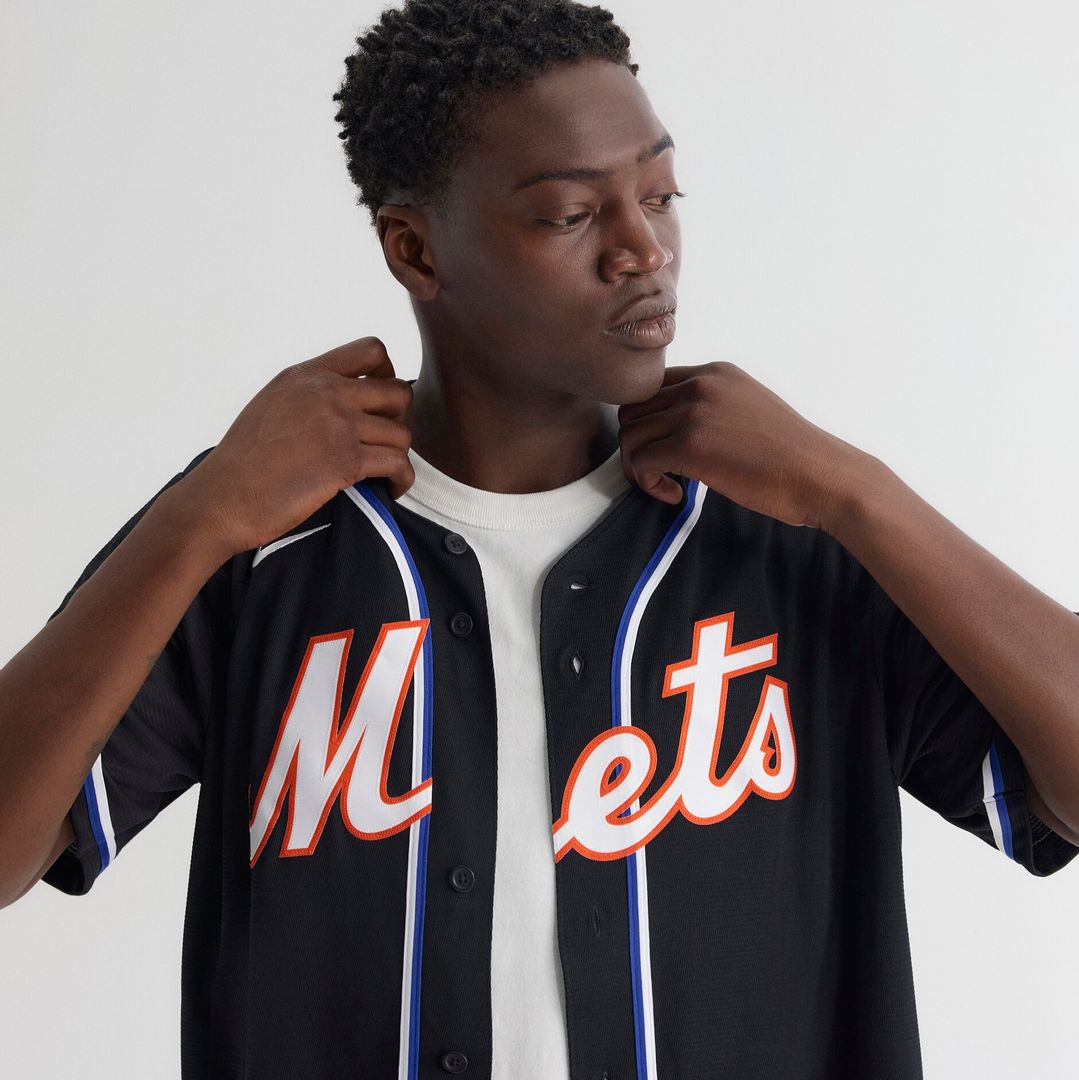 New York Mets Juan Soto Nike Fashion Replica Black Out Jersey MLB Team Jersey Baseball Fan Apparel