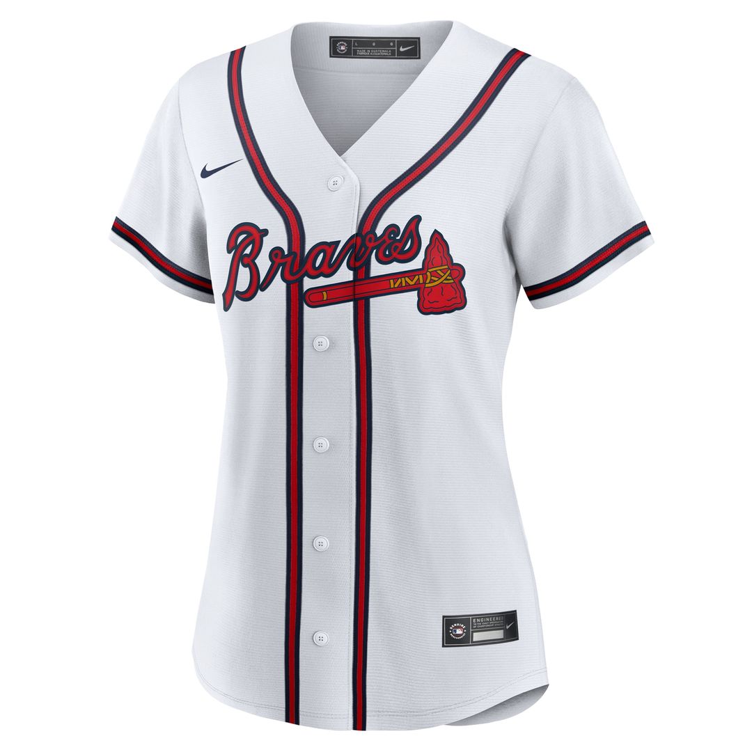 Atlanta Braves Ozzie Albies Nike Women's Home Replica Jersey - White MLB Team Jersey Baseball Fan Apparel