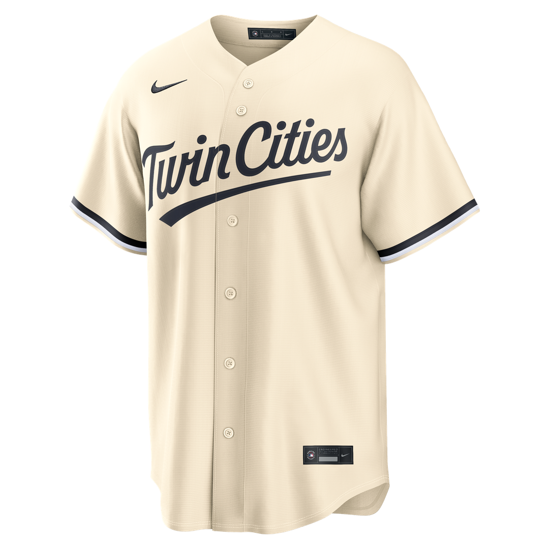 Minnesota Twins Nike Alternate Replica Jersey - Cream MLB Team Jersey Baseball Fan Apparel