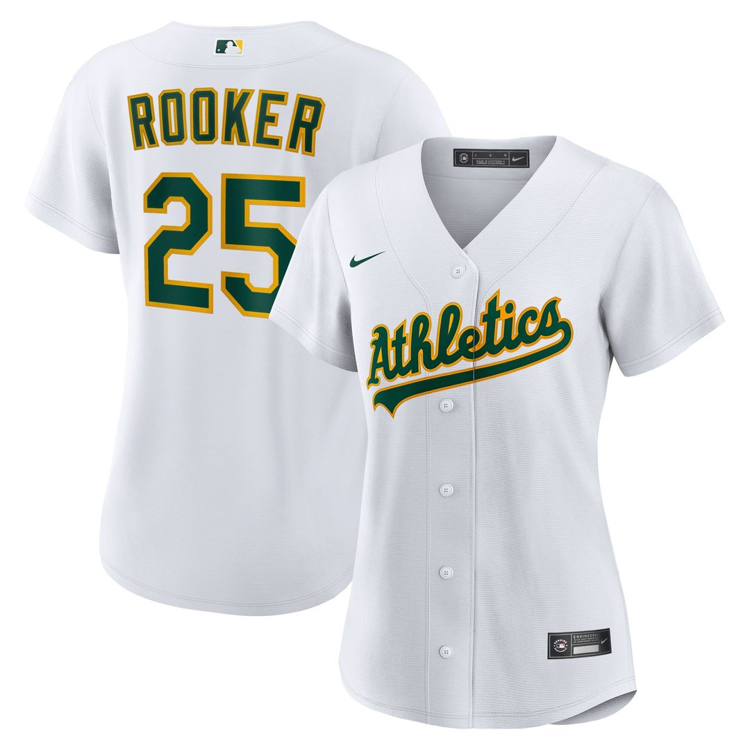 Athletics Brent Rooker Nike Women's Home Replica Jersey - White MLB Team Jersey Baseball Fan Apparel