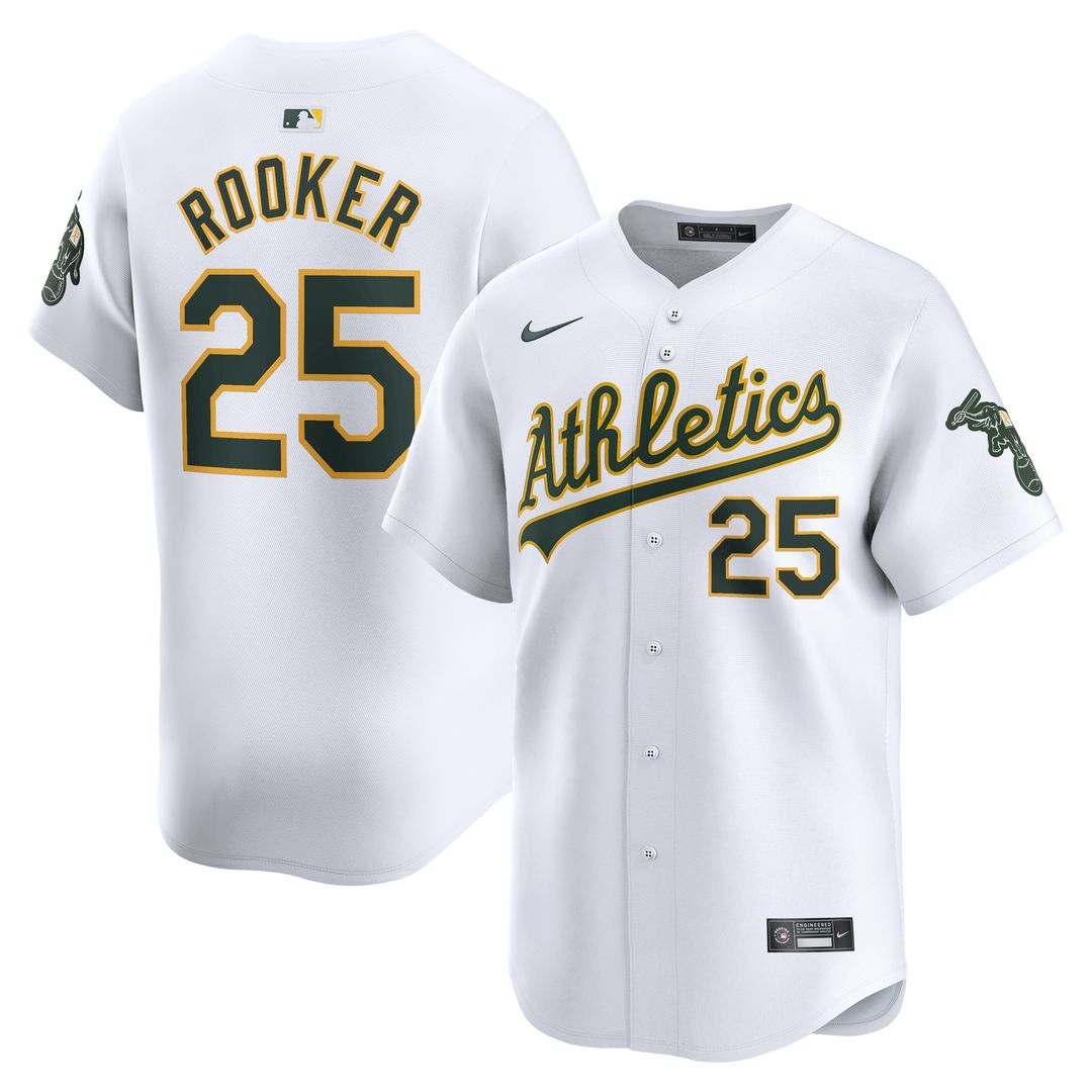 Athletics Brent Rooker Nike Home Limited Player Jersey - White MLB Team Jersey Baseball Fan Apparel