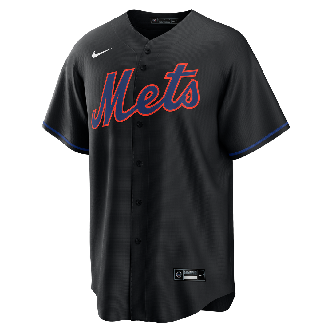 New York Mets Starling Marte Nike Alternate Replica Jersey - Black MLB Team Jersey Baseball Fan Apparel