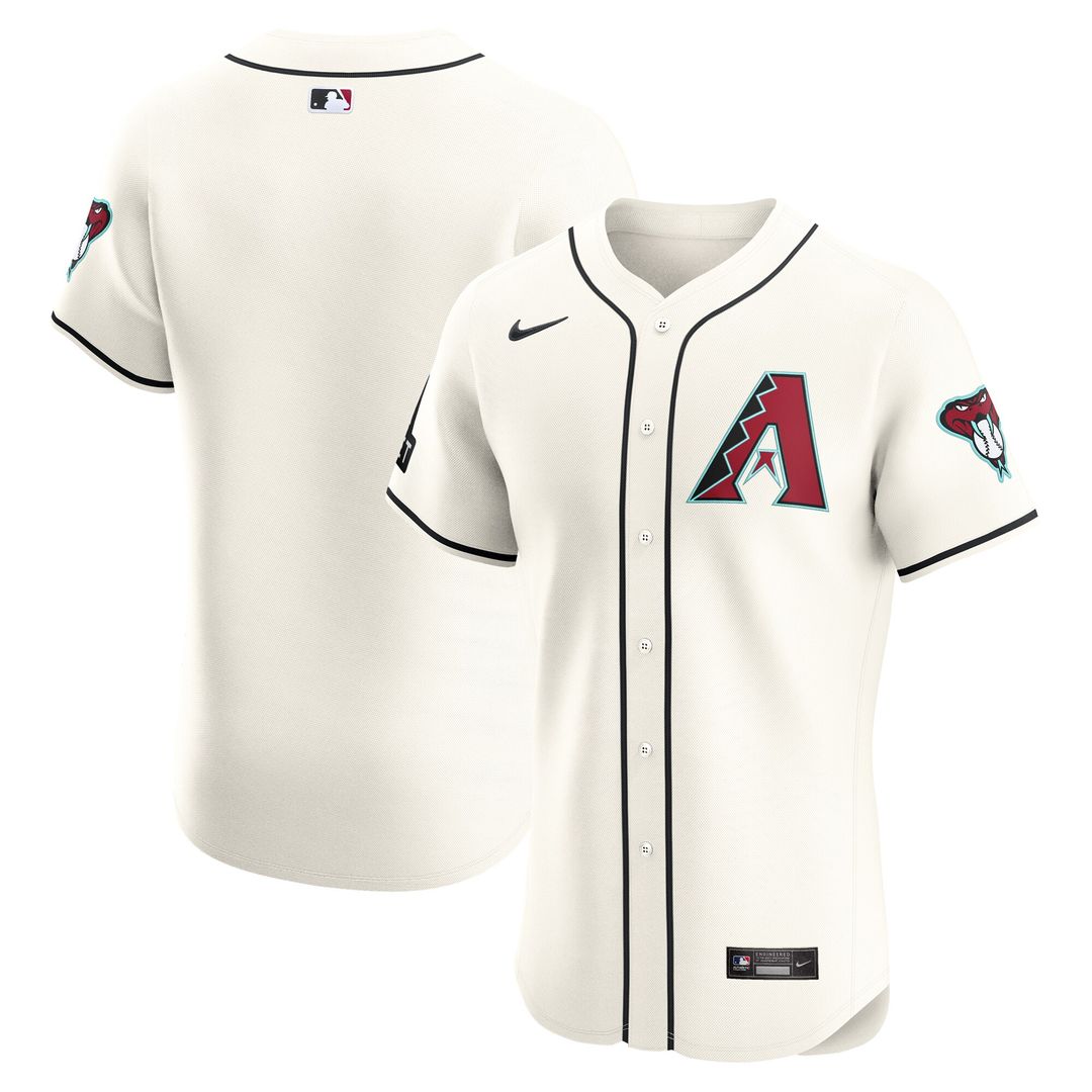 Arizona Diamondbacks Nike Home Elite Patch Jersey - White MLB Team Jersey Baseball Fan Apparel