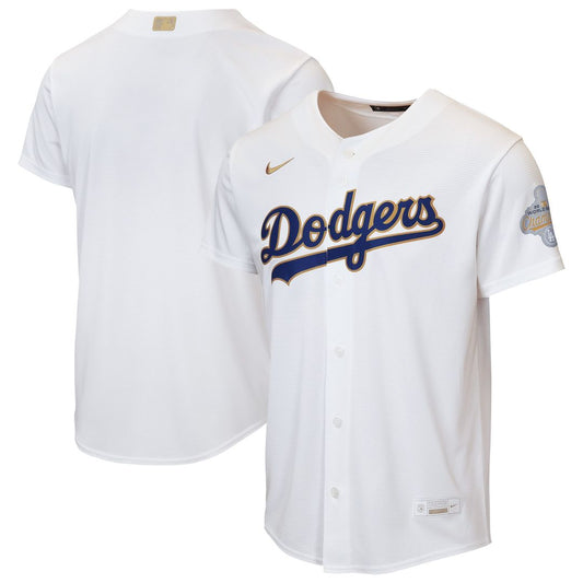 Los Angeles Dodgers Nike Youth 2026 Gold Collection Home Replica Jersey - White MLB Team Jersey Baseball Fan Apparel