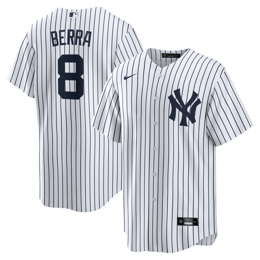 New York Yankees Yogi Berra Nike Home Retired Player Replica Jersey - White MLB Team Jersey Baseball Fan Apparel