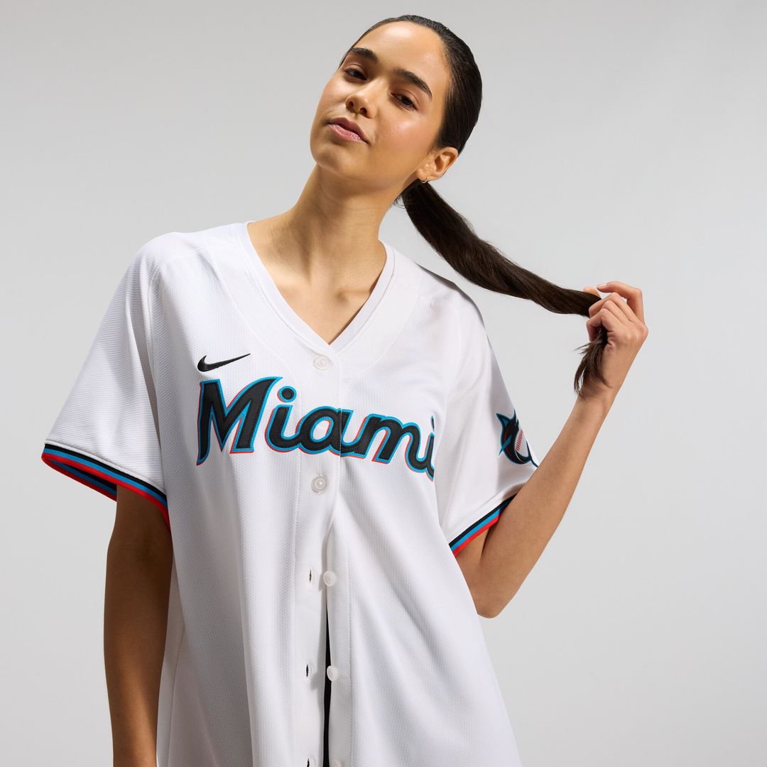 Miami Marlins Sandy Alcantara Nike Women's Home Limited Player Jersey - White MLB Team Jersey Baseball Fan Apparel