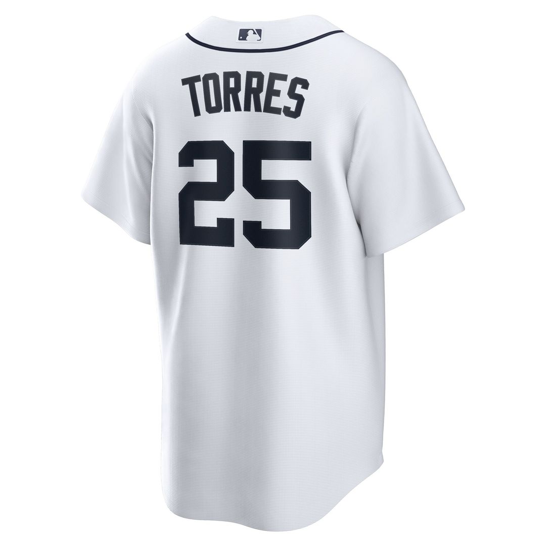 Detroit Tigers Gleyber Torres Nike Home Replica Jersey - White MLB Team Jersey Baseball Fan Apparel
