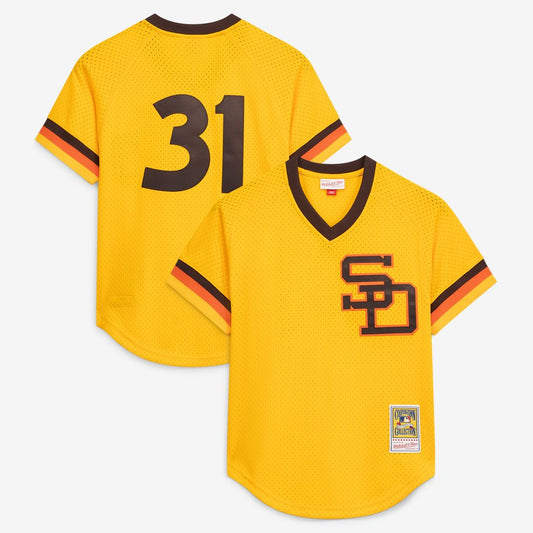 San Diego Padres Dave Winfield Mitchell & Ness Authentic Batting Practice Jersey - Gold MLB Team Jersey Baseball Fan Apparel
