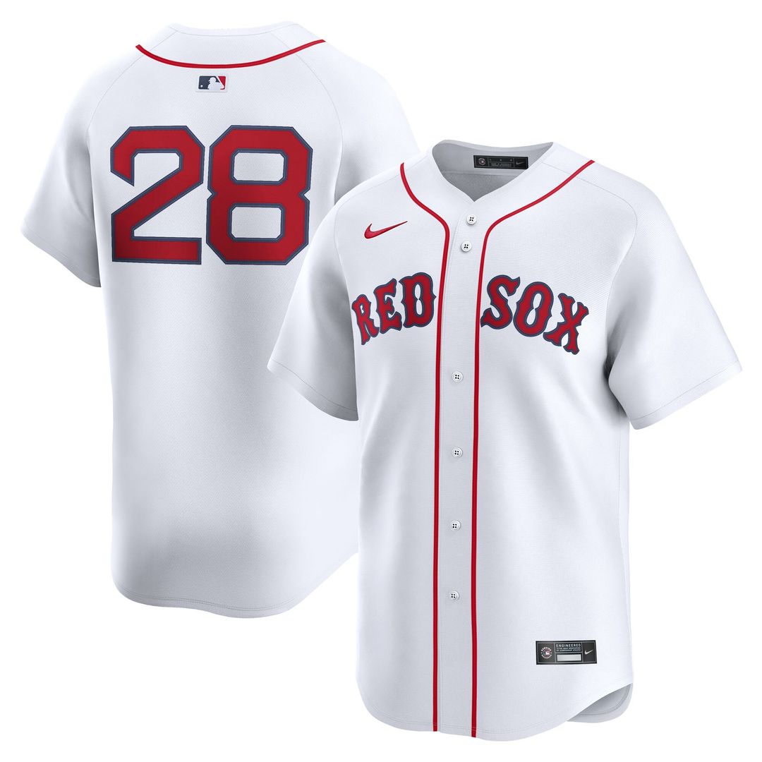 Boston Red Sox Kristian Campbell Nike Home Limited Jersey - White MLB Team Jersey Baseball Fan Apparel