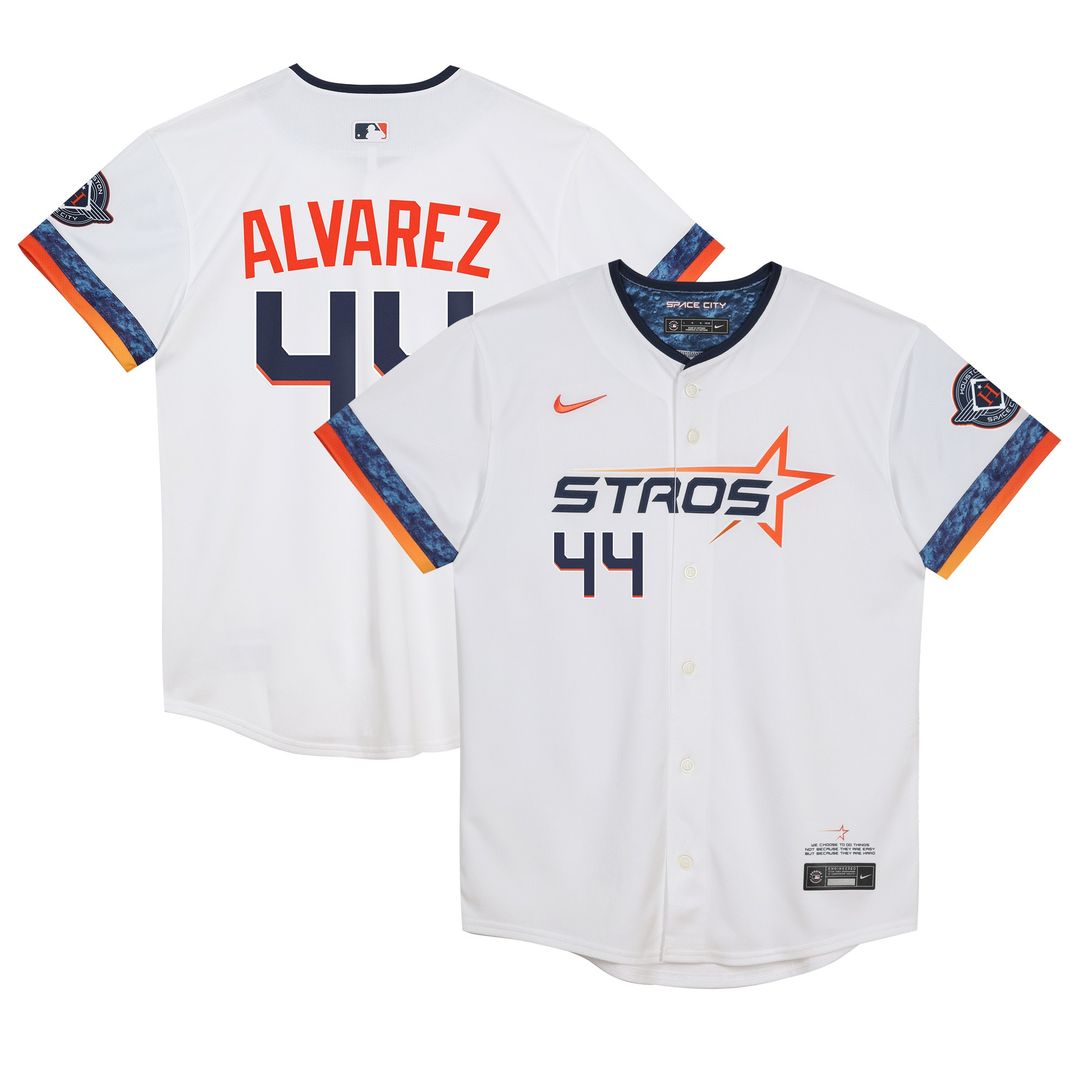 Houston Astros Yordan Alvarez Nike Preschool 2025 City Connect Limited Player Jersey - White MLB Team Jersey Baseball Fan Apparel