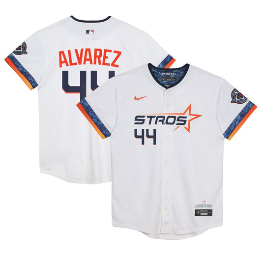 Houston Astros Yordan Alvarez Nike Preschool 2025 City Connect Limited Player Jersey - White MLB Team Jersey Baseball Fan Apparel