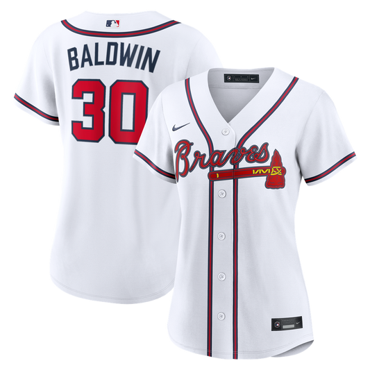 Atlanta Braves Drake Baldwin Nike Women's Home Replica Jersey - White MLB Team Jersey Baseball Fan Apparel