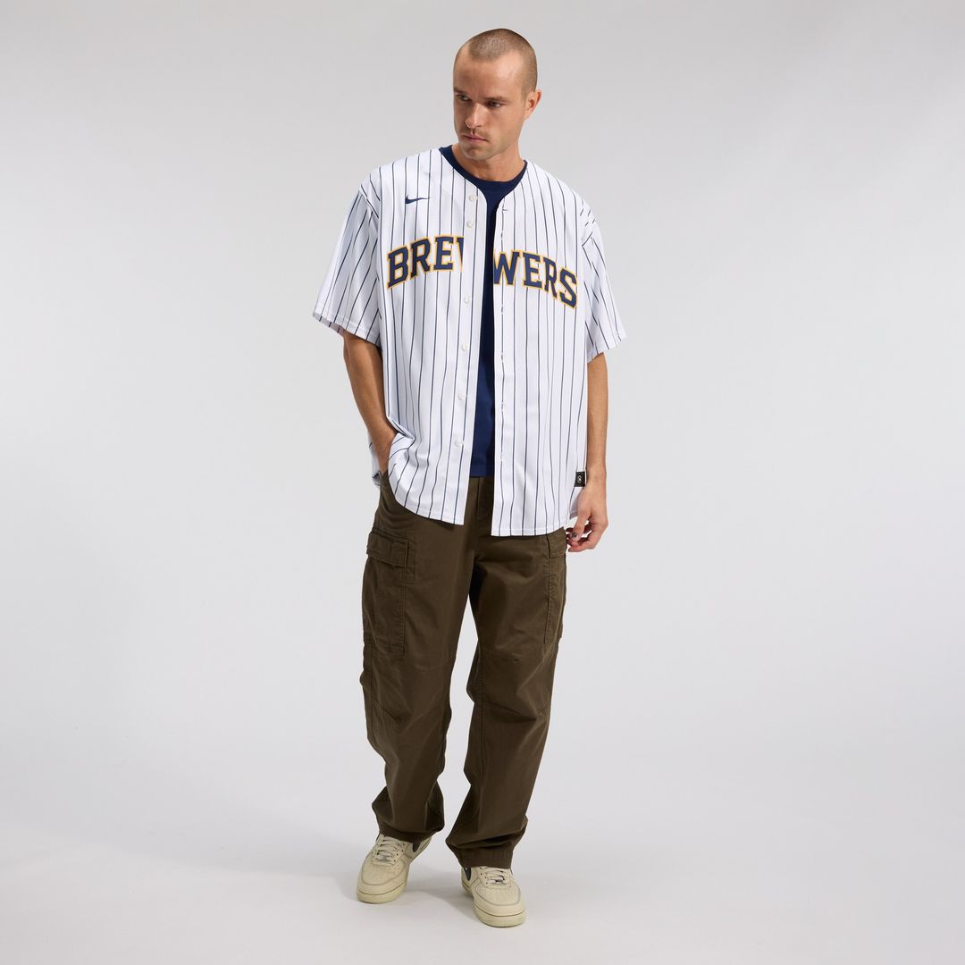 Milwaukee Brewers Christian Yelich Nike Alternate Replica Player Jersey - White MLB Team Jersey Baseball Fan Apparel