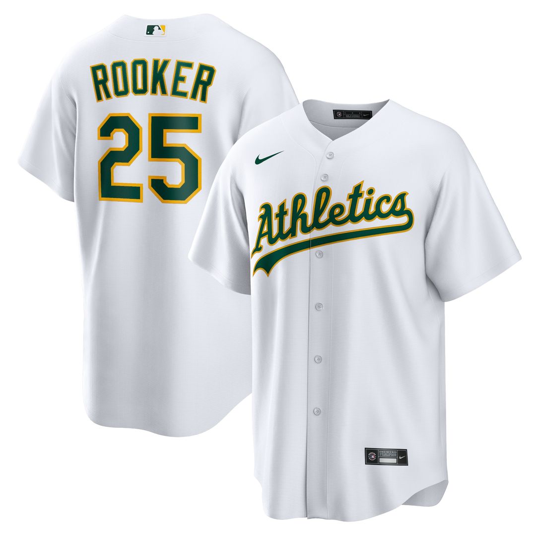 Athletics Brent Rooker Nike Home Replica Jersey - White MLB Team Jersey Baseball Fan Apparel