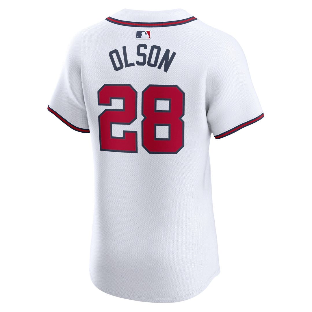 Atlanta Braves Matt Olson Nike Home Elite Player Jersey - White MLB Team Jersey Baseball Fan Apparel