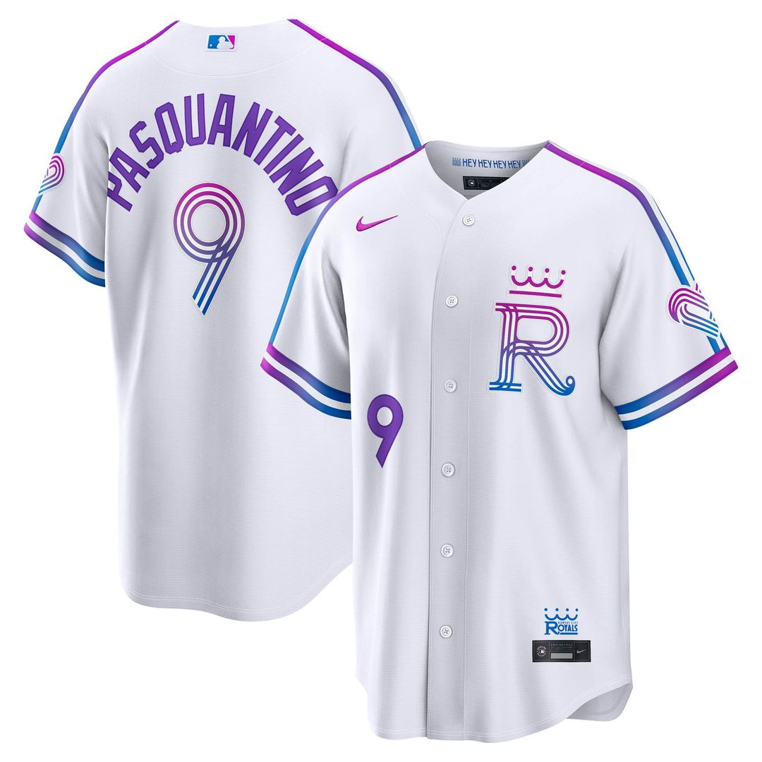 Kansas City Royals Vinnie Pasquantino Nike 2026 City Connect Stadium Jersey - White MLB Team Jersey Baseball Fan Apparel