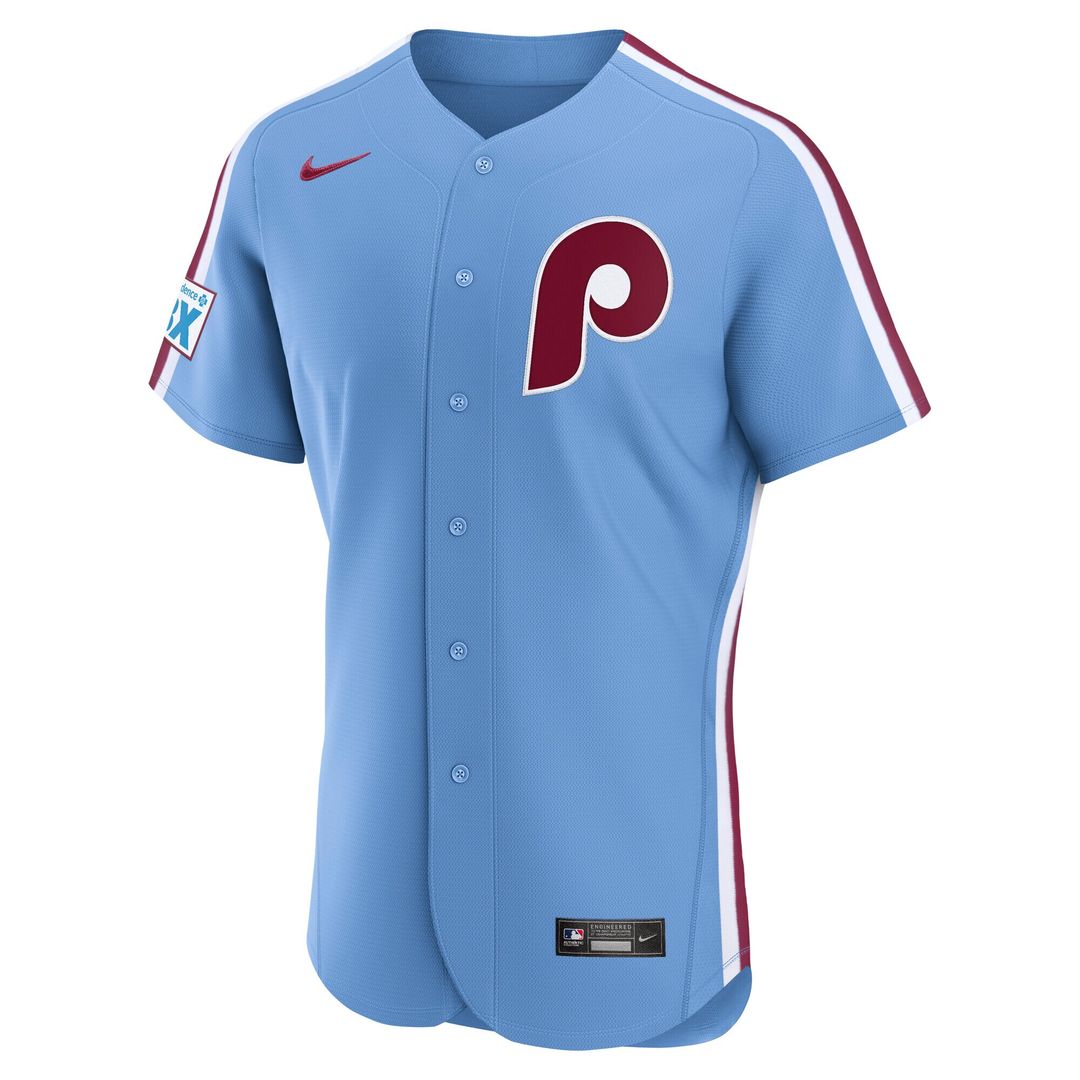 Philadelphia Phillies Nike Home Sponsor Patch Authentic Jersey - White MLB Team Jersey Baseball Fan Apparel