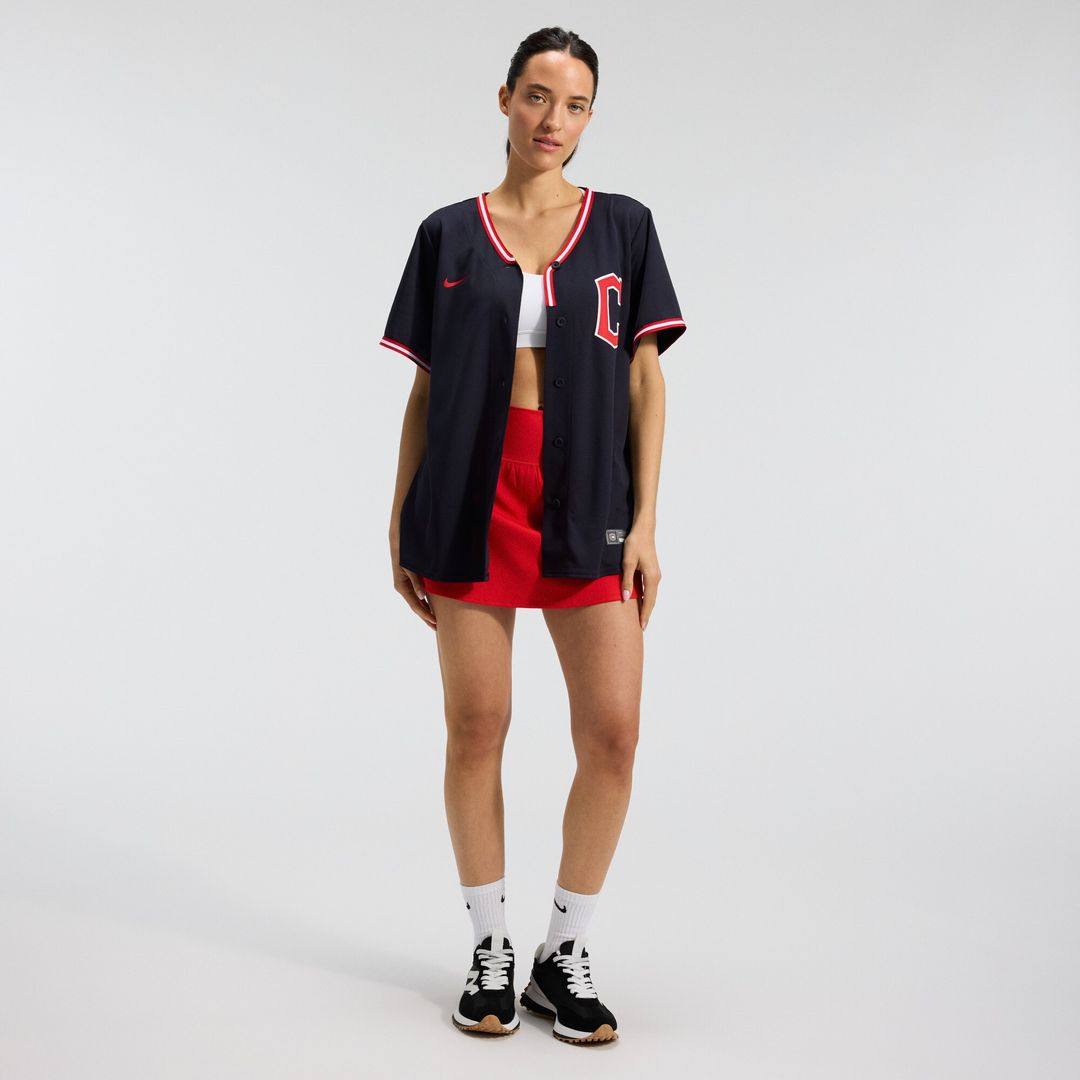Cleveland Guardians Nike Women's Alternate Replica Jersey - Navy MLB Team Jersey Baseball Fan Apparel