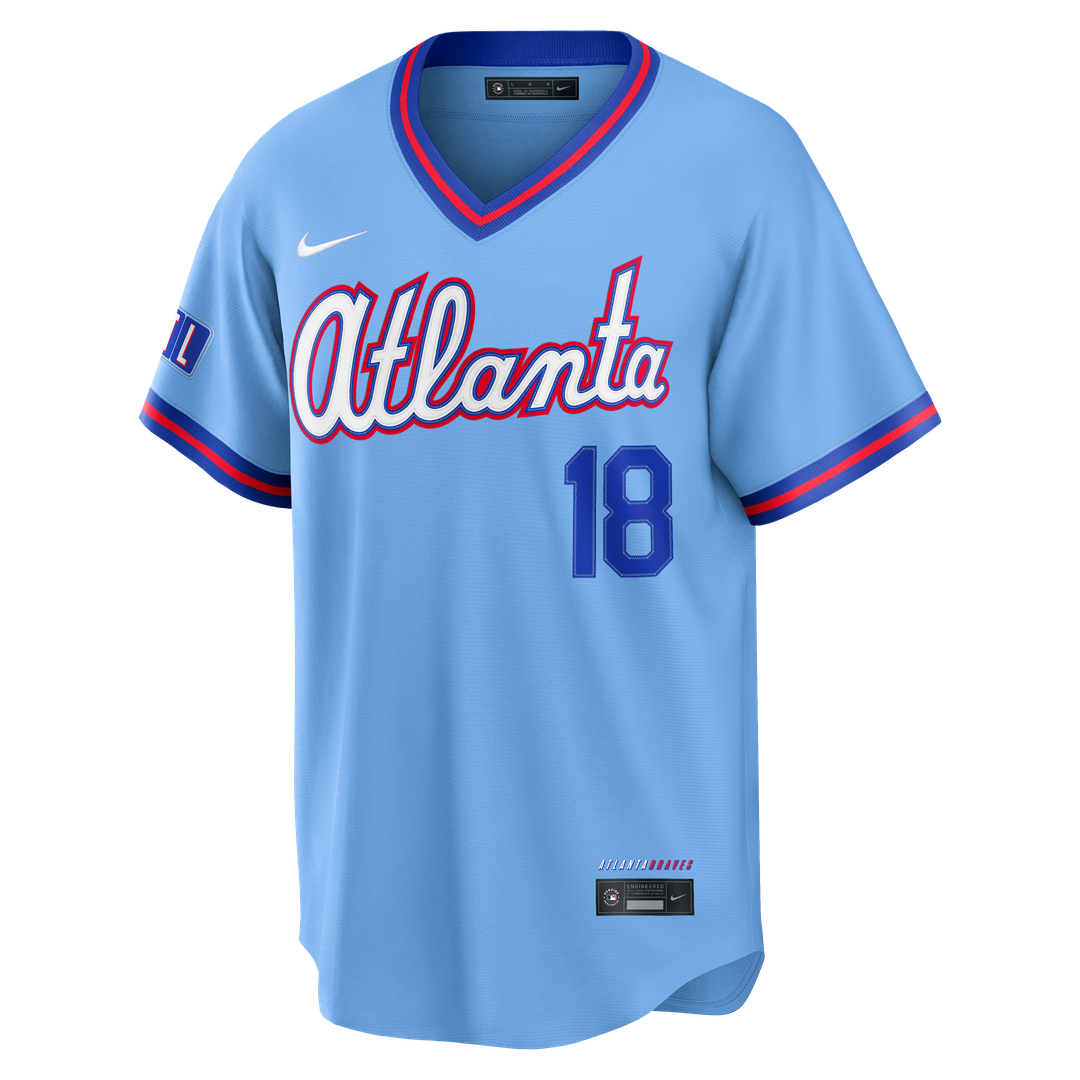 Atlanta Braves Mike Yastrzemski Nike 2026 City Connect Stadium Jersey - Powder Blue MLB Team Jersey Baseball Fan Apparel