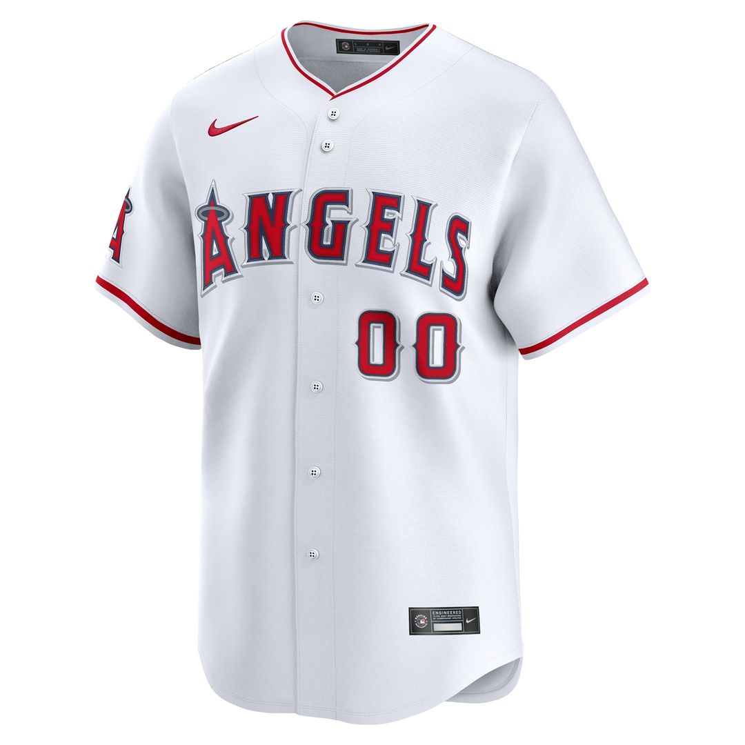 Los Angeles Angels Nike Home Limited Custom Jersey - White MLB Team Jersey Baseball Fan Apparel