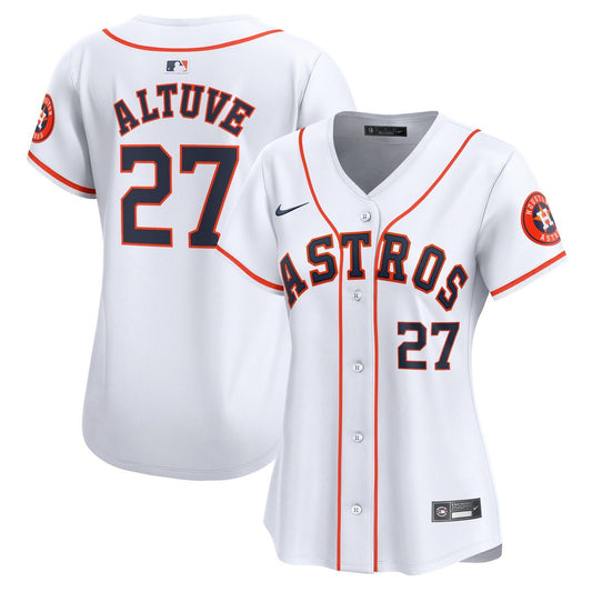 Houston Astros Jose Altuve Nike Women's Home Limited Player Jersey - White MLB Team Jersey Baseball Fan Apparel
