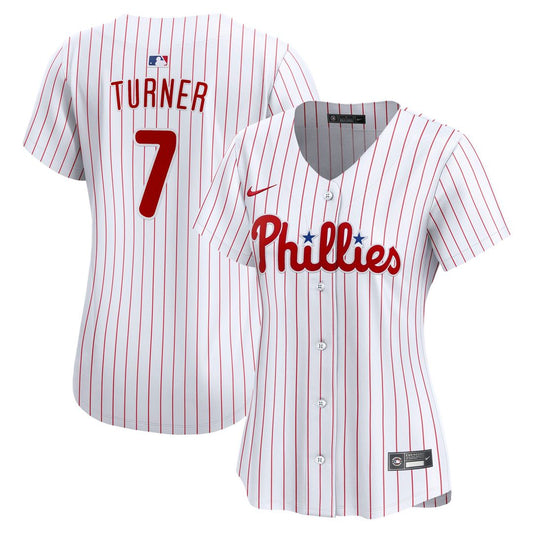 Philadelphia Phillies Trea Turner Nike Women's Home Limited Player Jersey - White MLB Team Jersey Baseball Fan Apparel