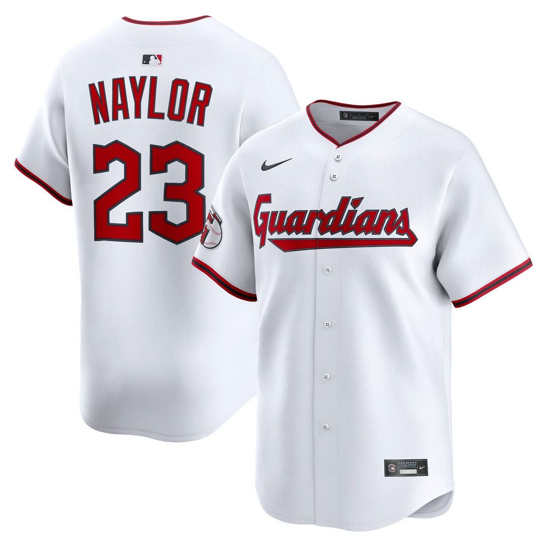Cleveland Guardians Bo Naylor Nike Home Limited Player Jersey - White MLB Team Jersey Baseball Fan Apparel