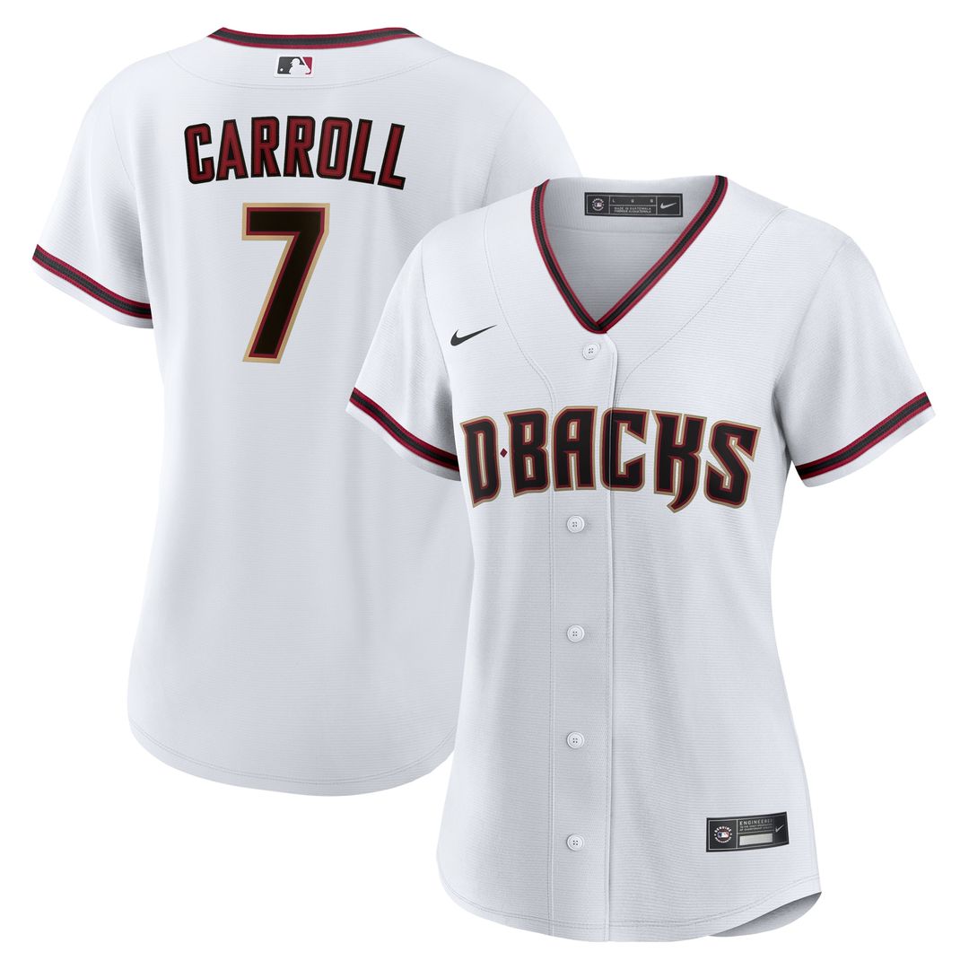 Arizona Diamondbacks Corbin Carroll Nike Women's Home Replica Player Jersey - White MLB Team Jersey Baseball Fan Apparel