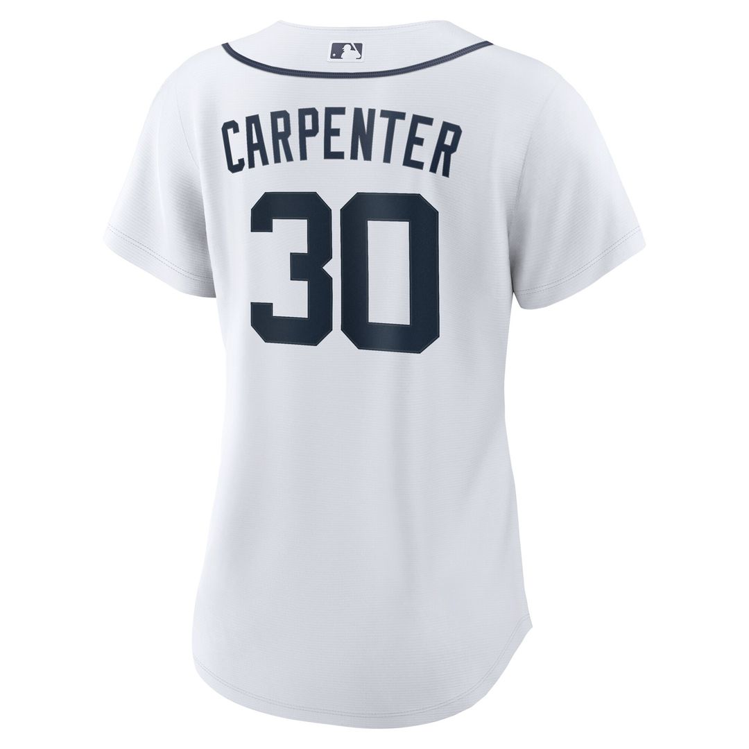 Detroit Tigers Kerry Carpenter Nike Women's Home Replica Jersey - White MLB Team Jersey Baseball Fan Apparel