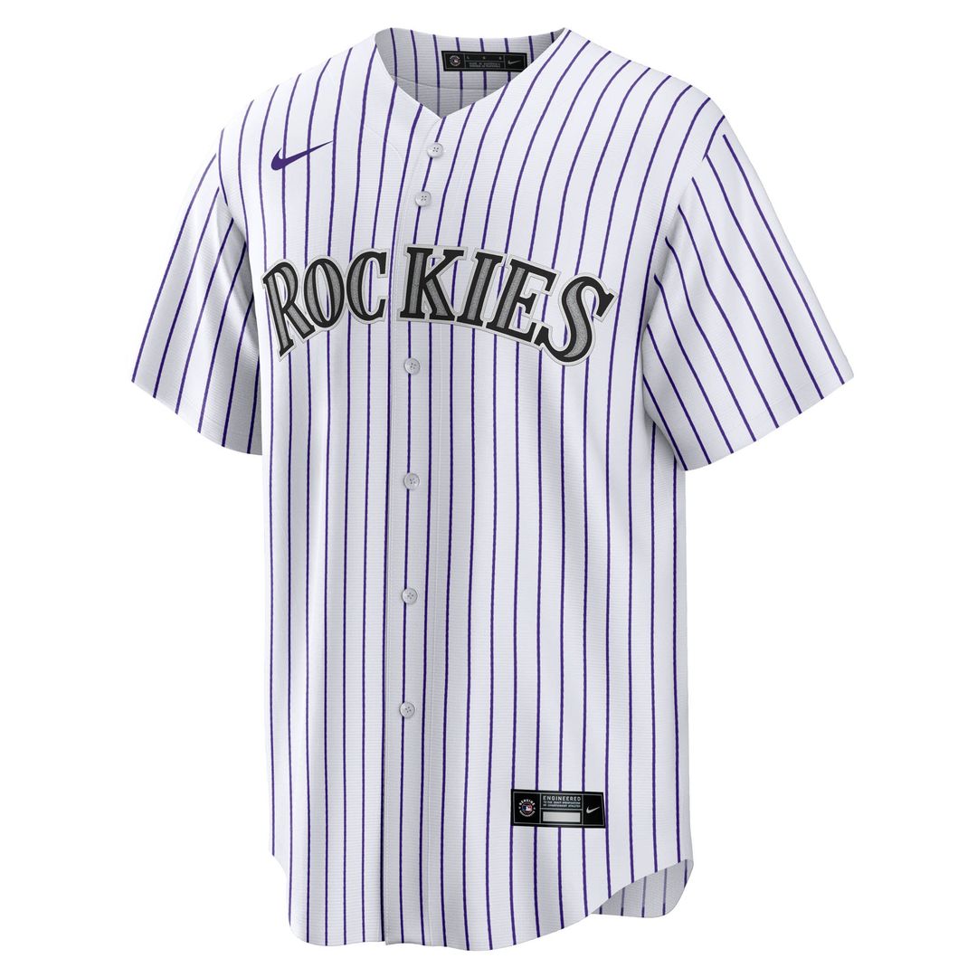 Colorado Rockies Hunter Goodman Nike Home Replica Jersey - White MLB Team Jersey Baseball Fan Apparel