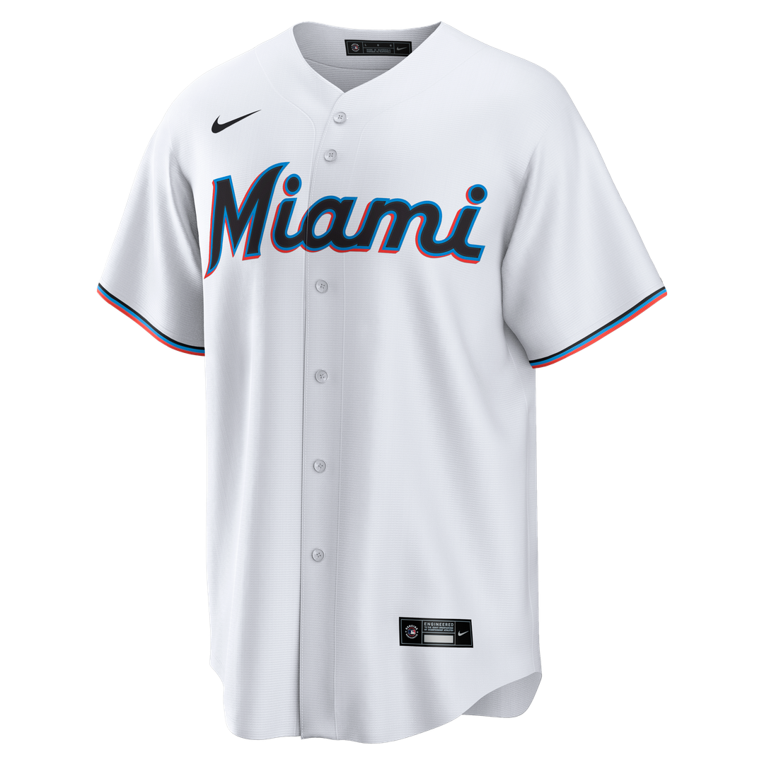 Miami Marlins Griffin Conine Nike Home Replica Jersey - White MLB Team Jersey Baseball Fan Apparel