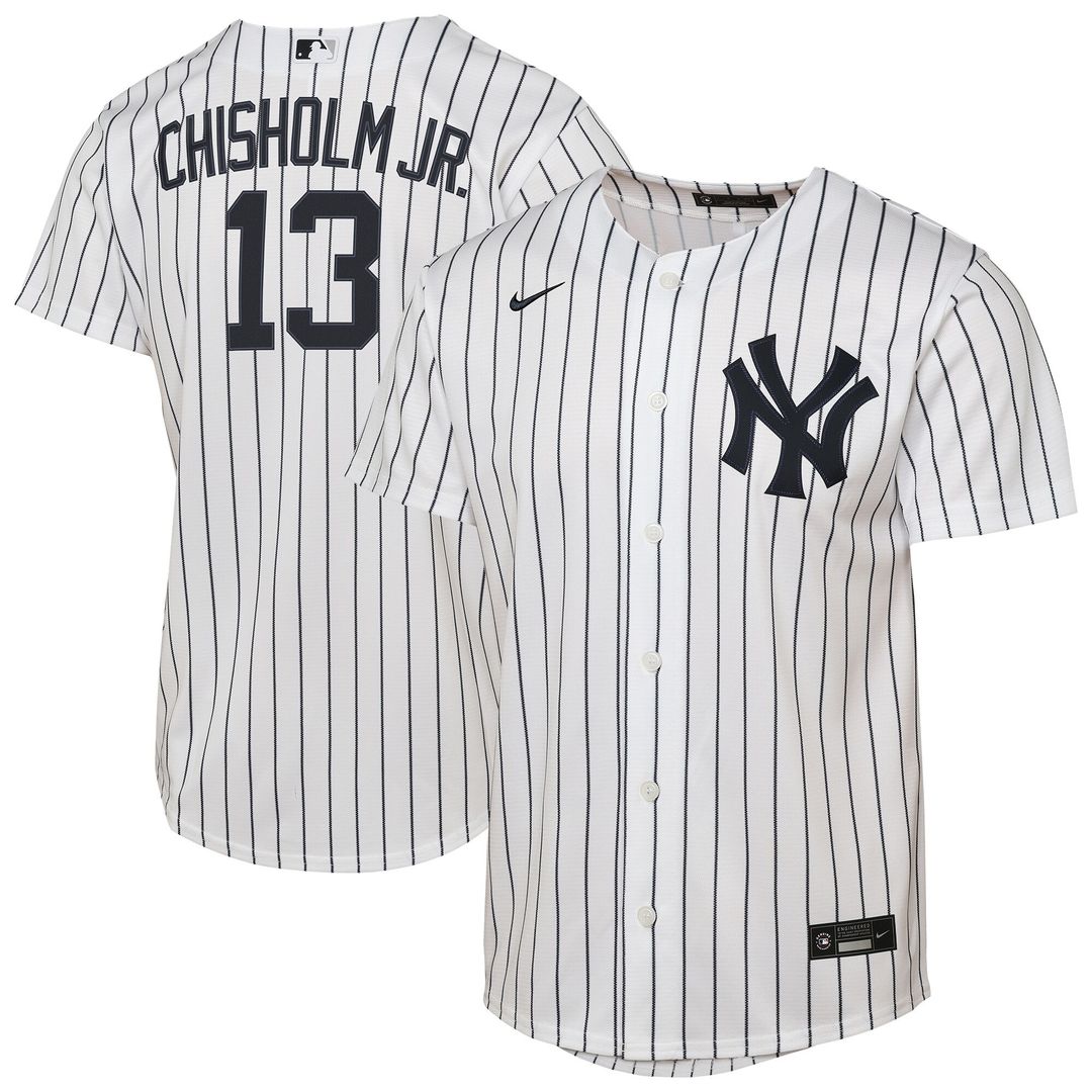 New York Yankees Jazz Chisholm Jr. Nike Youth Home Replica Jersey - White MLB Team Jersey Baseball Fan Apparel