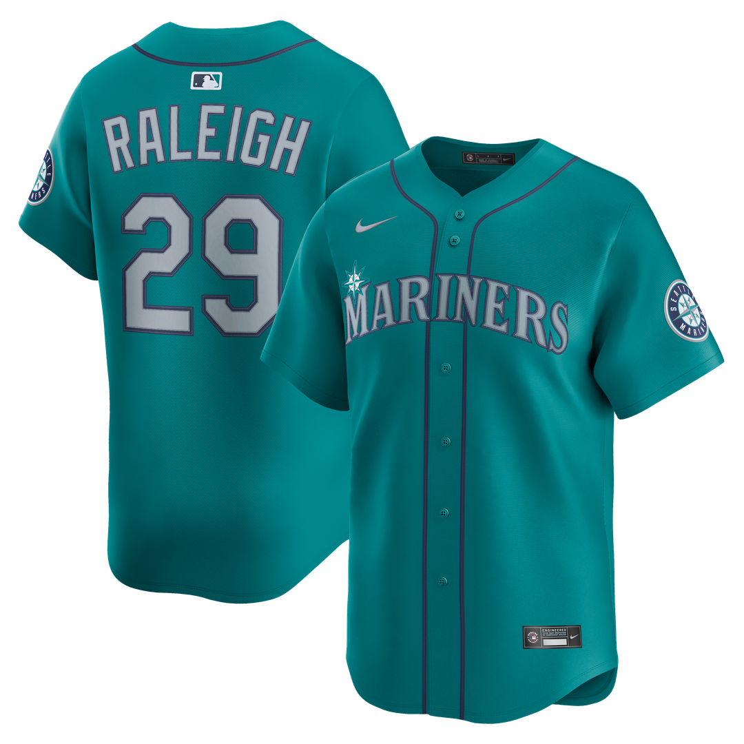 Seattle Mariners Cal Raleigh Nike Alternate Limited Jersey - Teal MLB Team Jersey Baseball Fan Apparel