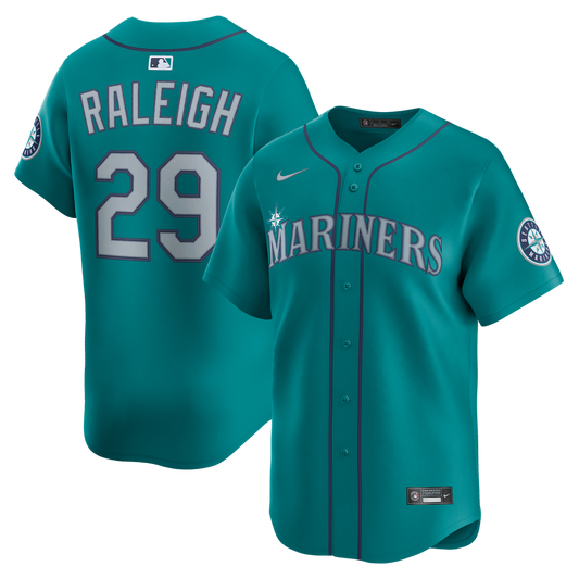 Seattle Mariners Cal Raleigh Nike Alternate Limited Jersey - Teal MLB Team Jersey Baseball Fan Apparel