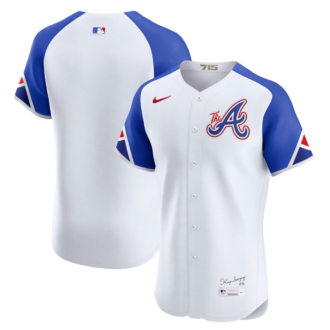 Atlanta Braves Nike City Connect Elite Jersey - White MLB Team Jersey Baseball Fan Apparel