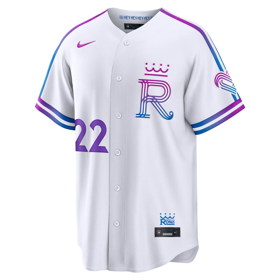 Kansas City Royals Carter Jensen Nike 2026 City Connect Stadium Jersey - White MLB Team Jersey Baseball Fan Apparel