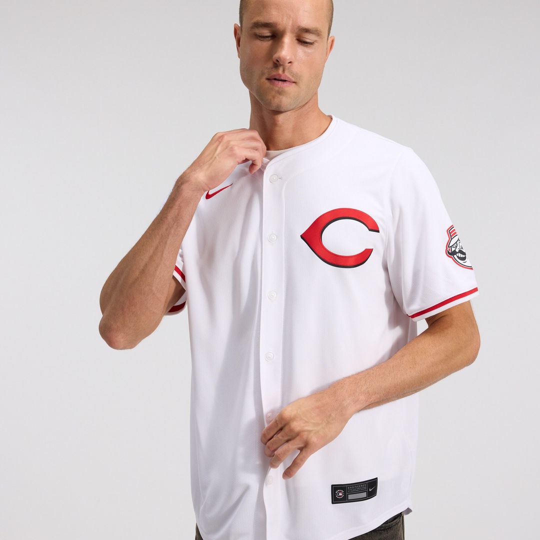 Cincinnati Reds Elly De La Cruz Nike Alternate 2 Limited Player Jersey - White MLB Team Jersey Baseball Fan Apparel