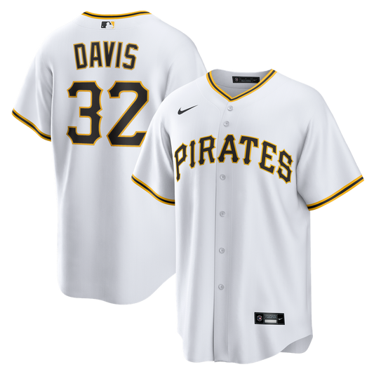 Pittsburgh Pirates Henry Davis Nike Home Replica Jersey - White MLB Team Jersey Baseball Fan Apparel