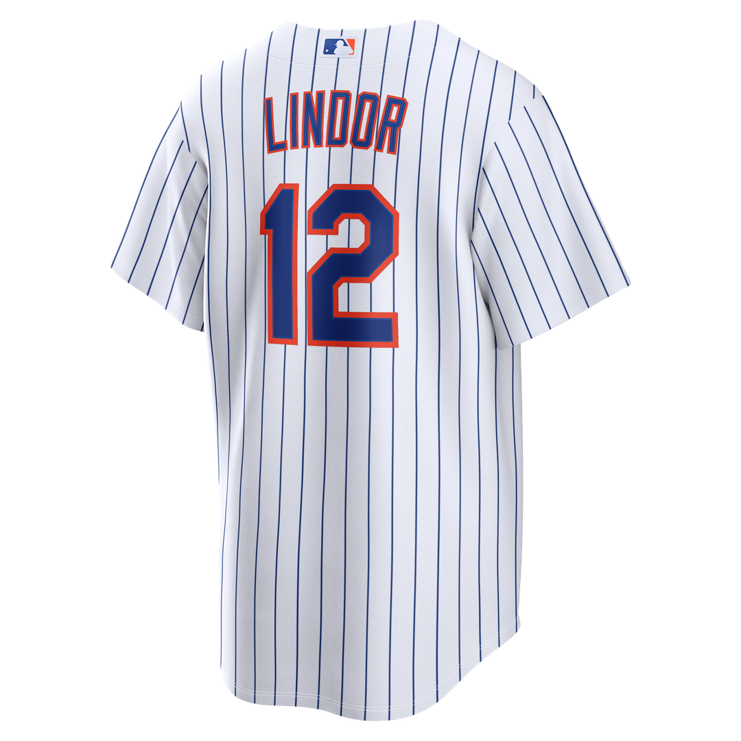 New York Mets Francisco Lindor Nike Home Replica Jersey - White MLB Team Jersey Baseball Fan Apparel