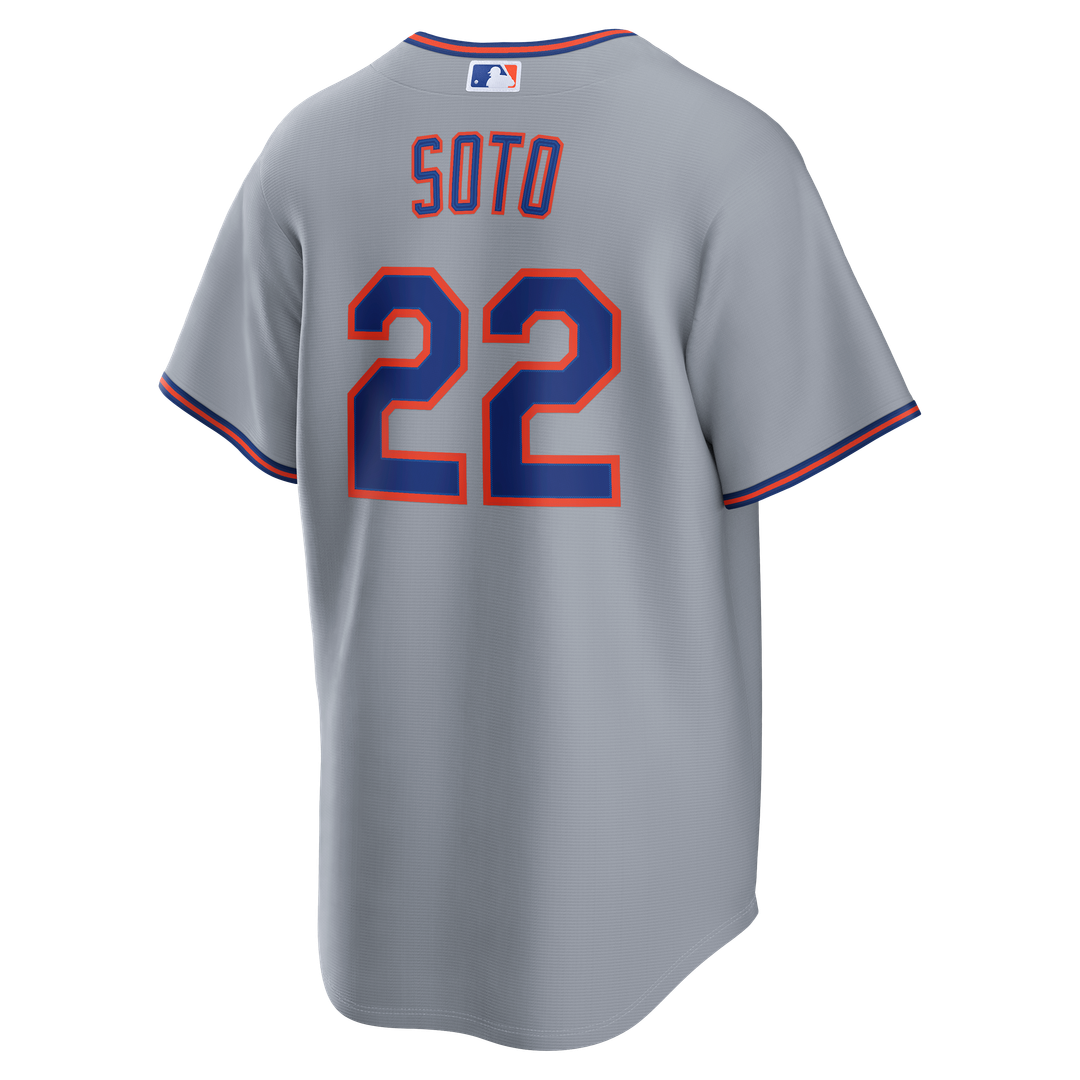 New York Mets Juan Soto Nike Road Replica Jersey - Gray MLB Team Jersey Baseball Fan Apparel