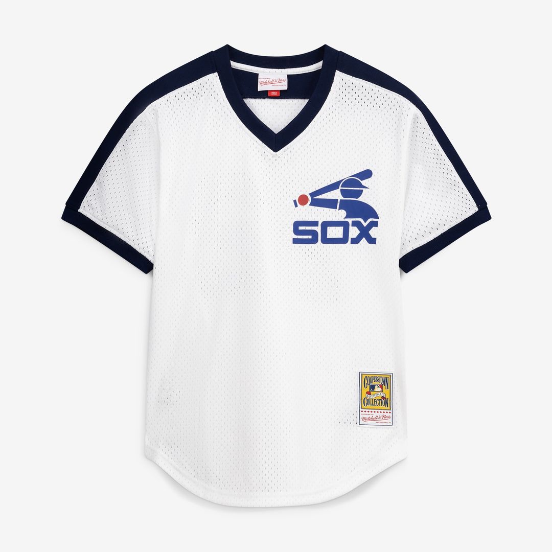 Chicago White Sox Carlton Fisk Mitchell & Ness Authentic Batting Practice Jersey - White MLB Team Jersey Baseball Fan Apparel
