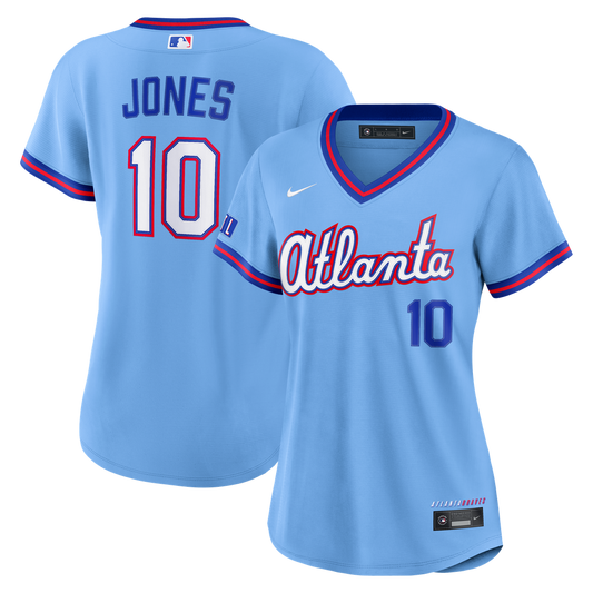 Atlanta Braves Chipper Jones Nike Women's 2026 City Connect Stadium Jersey - Powder Blue MLB Team Jersey Baseball Fan Apparel