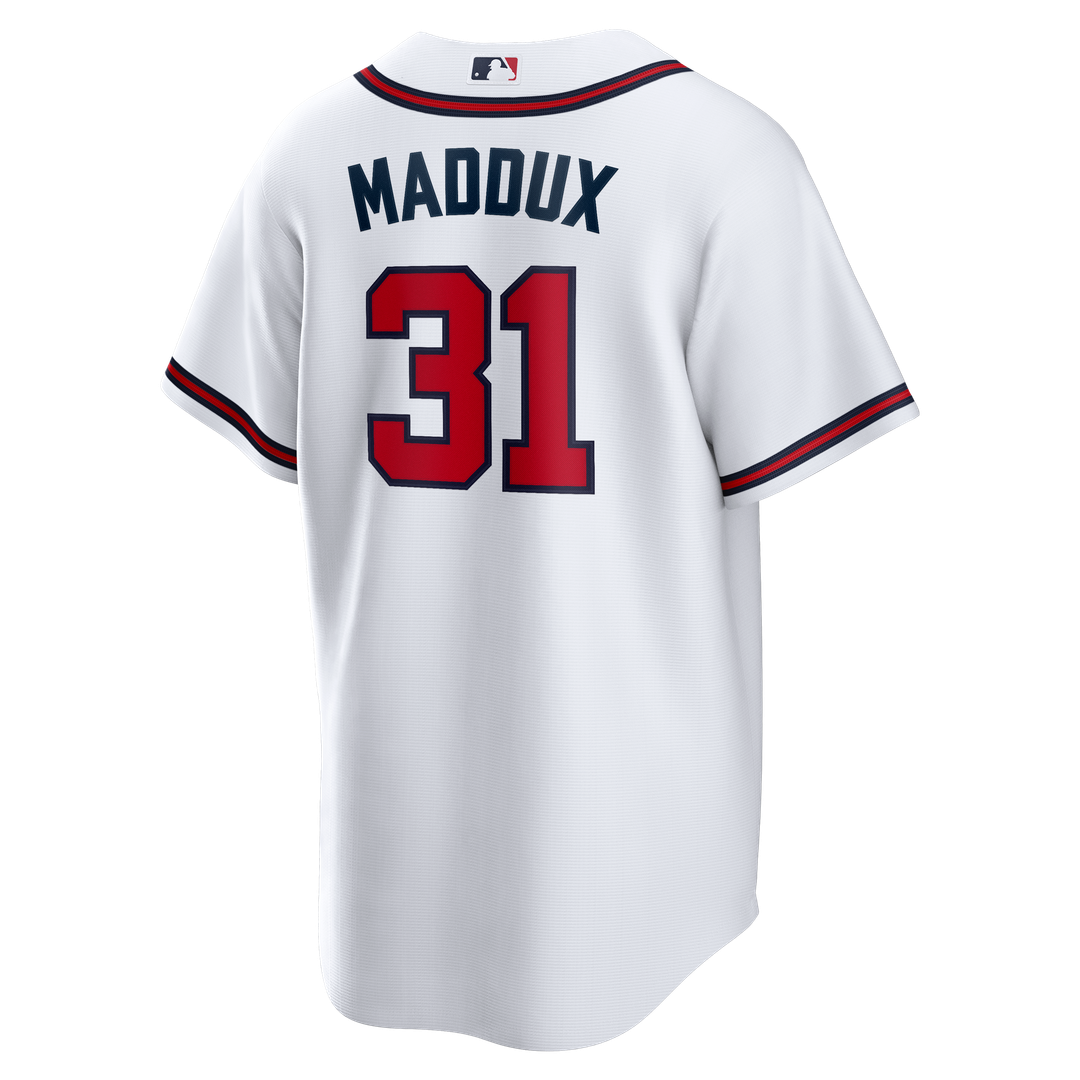 Atlanta Braves Greg Maddux Nike Home Retired Player Replica Jersey - White MLB Team Jersey Baseball Fan Apparel