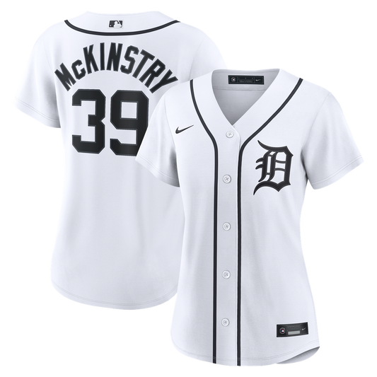 Detroit Tigers Zach McKinstry Nike Women's Home Replica Jersey - White MLB Team Jersey Baseball Fan Apparel