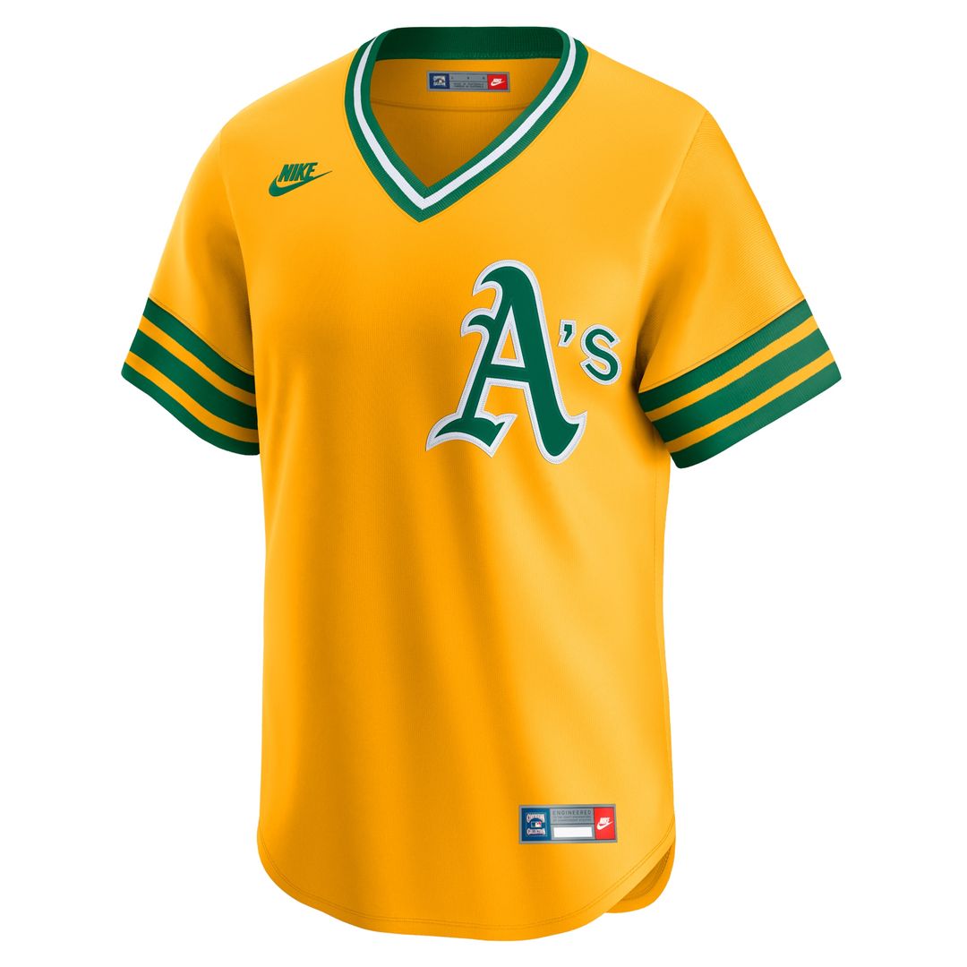 Athletics Nike Cooperstown Limited Jersey - Gold MLB Team Jersey Baseball Fan Apparel