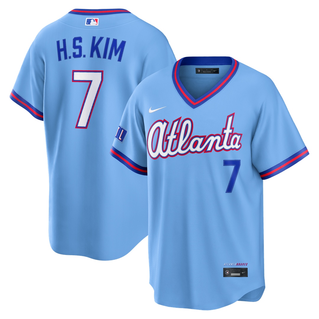 Atlanta Braves Ha - Seong Kim Nike 2026 City Connect Stadium Jersey - Powder Blue MLB Team Jersey Baseball Fan Apparel